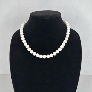 Vintage Estate 1950s White Beaded Necklace lot A31